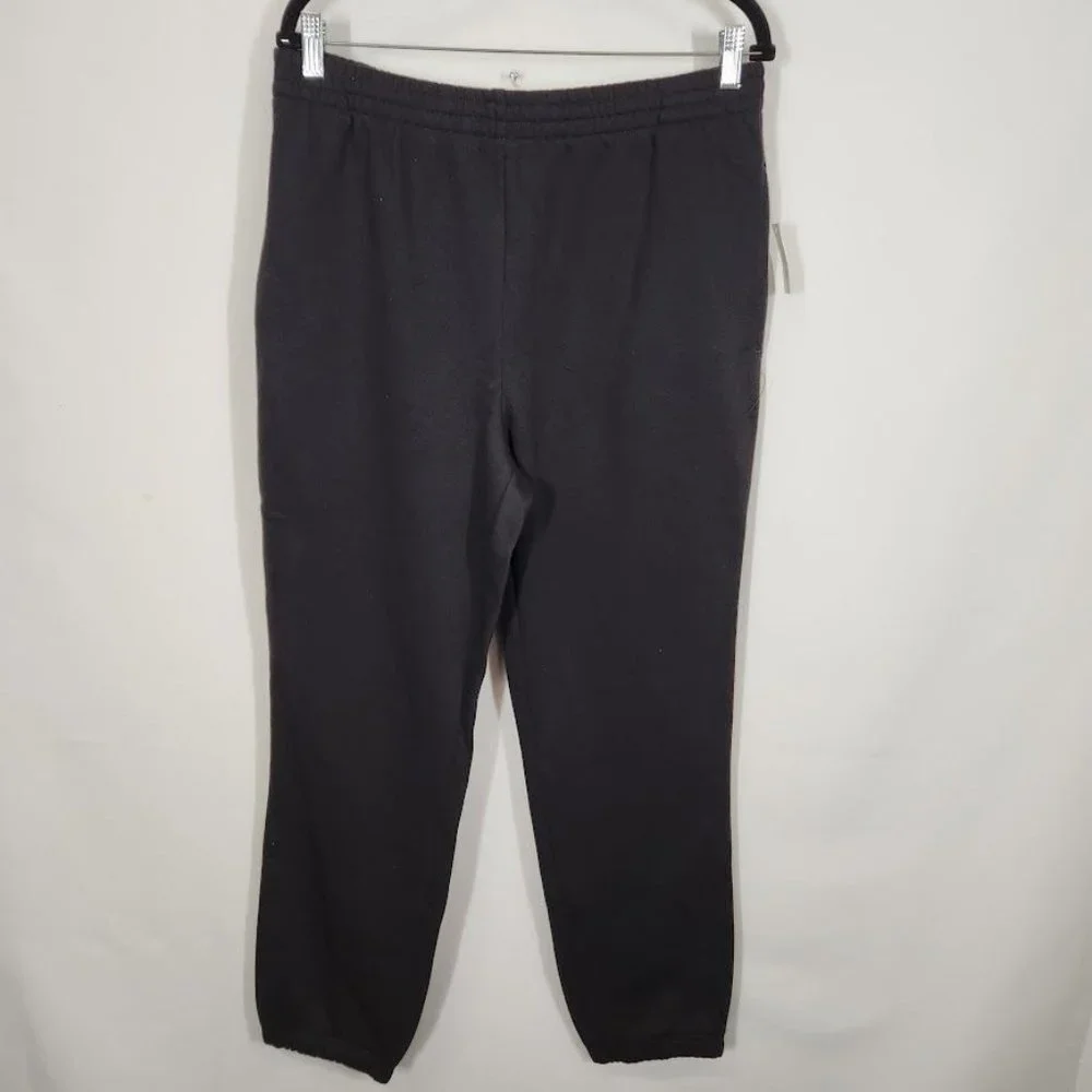 NWT Ama zon Essentials Men's Closed Bottom Fleece Sweatpants in Black Size Large